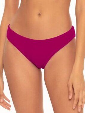 BECCA by Rebecca Virtue Fine Line Rib Adela Hipster Bottoms Pomegranate XS